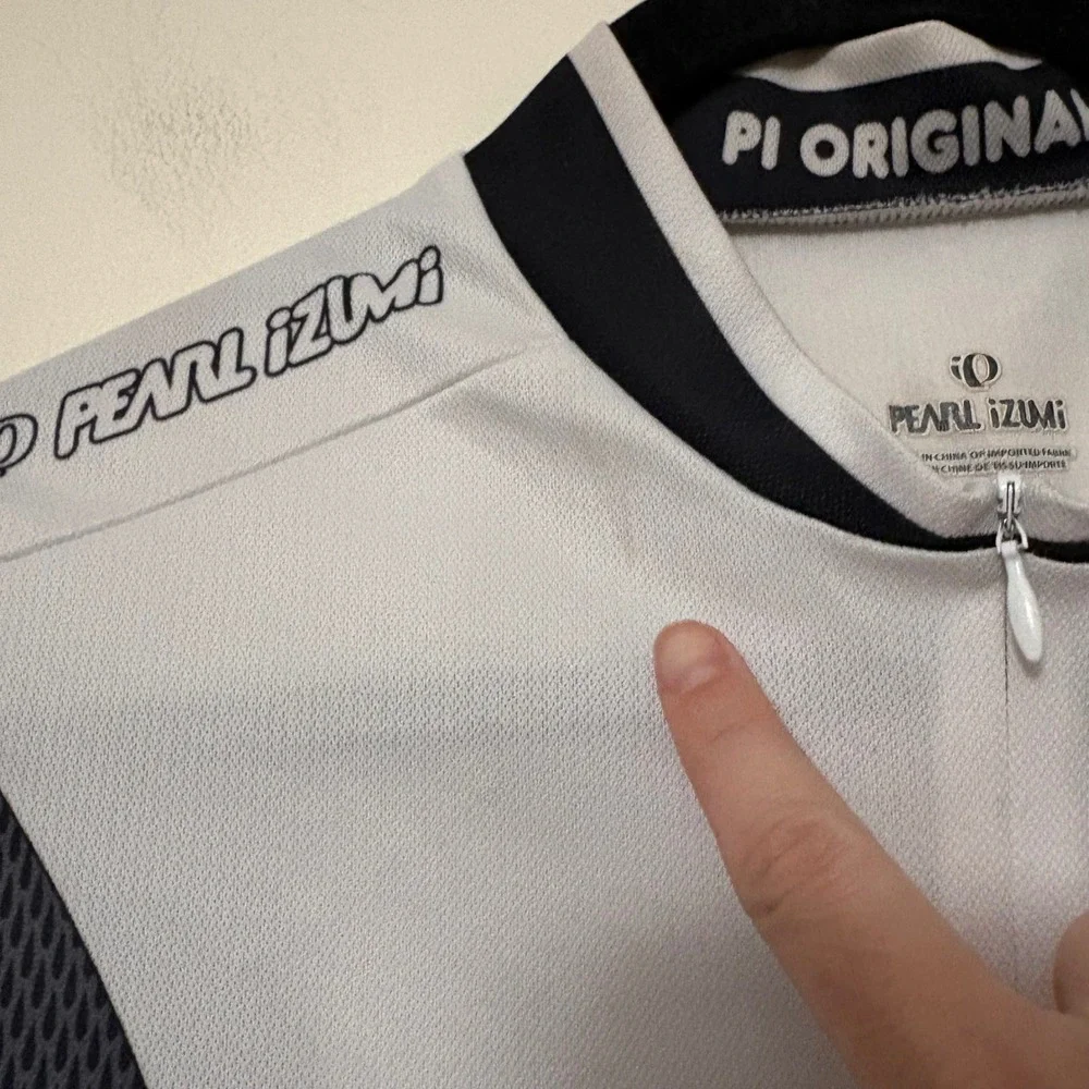 Pearl Izumi PI Originals Mens‎ Cycling Jersey White Black Short Sleeve Medium